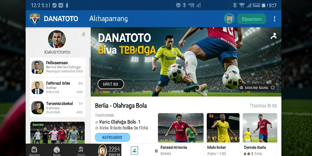 Antarmuka aplikasi DANATOTO yang menarik dan informatif.