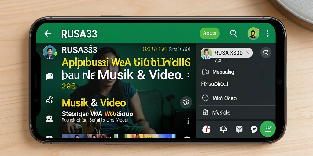 Antarmuka RUSA33 menunjukkan pilihan video status WA yang menarik.