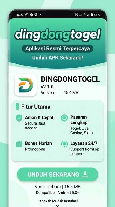 Tampilan halaman APK dingdongtogel