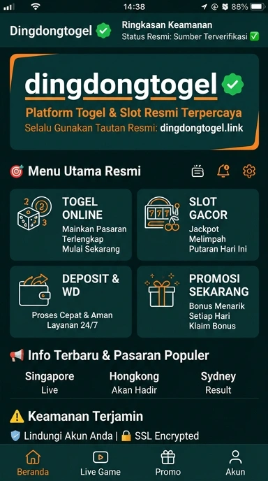 Tampilan kanal resmi dingdongtogel